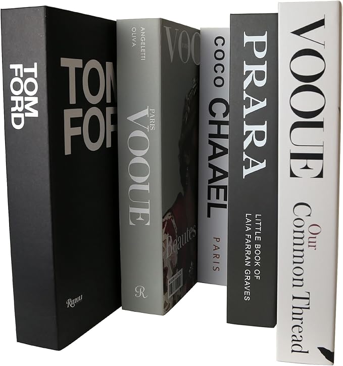 PTShadow 5 Pcs Decorative book Aesthetic Chic Faux Book Set for Room Décor,Modern Home Decor Coffee Table Decor
