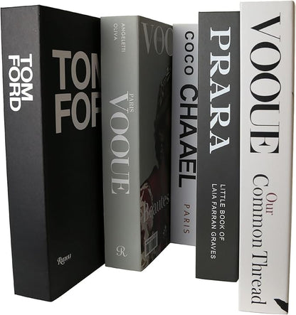 PTShadow 5 Pcs Decorative book Aesthetic Chic Faux Book Set for Room Décor,Modern Home Decor Coffee Table Decor