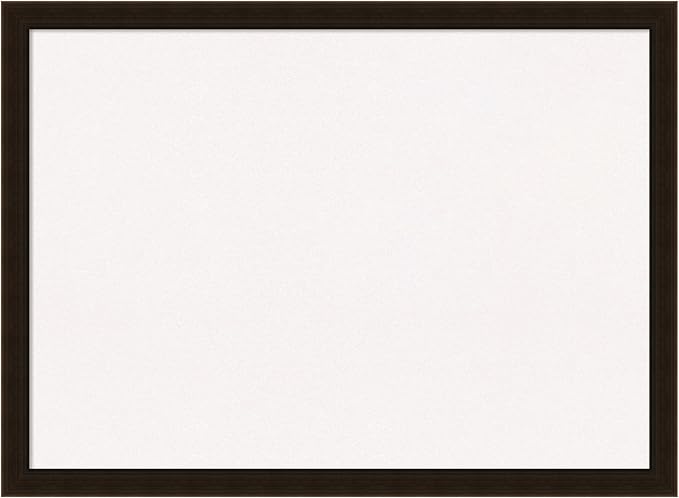 Amanti Art White Cork Board for Wall, 22x30 Vision Board with Brown Wood Frame, Medium Corkboard Office Decor for Home Organization, Rustic Farmhouse Corkboard Pinboard to display items for home