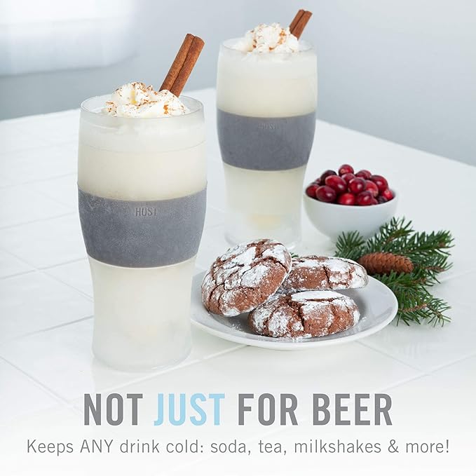 Host FREEZE Beer Glasses, Frozen Beer Mugs, Freezable Pint Glass Set, Insulated Beer Glass to Keep Your Drinks Cold, Double Walled Insulated Glasses, Tumbler for Iced Coffee, 16oz, Green Camo