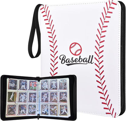 Baseball Card Binder 9 Pocket, 720 Pockets Trading Card Binder with Zipper, Portable Collector Card Album Storage Organizer for Sports Cards, Game Cards, Gifts for Kids