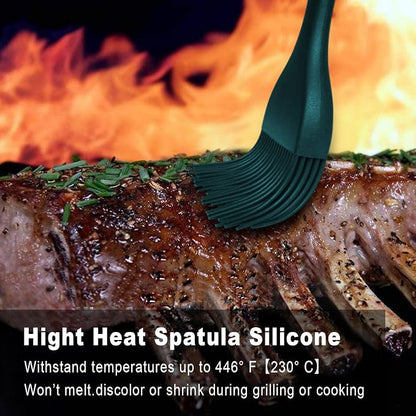 Walfos 600℉ Heat Resistasnt Basting Brush, BPA Free Silicone Pastry Brushes for Cooking, Spread Oil Butter Sauce for Baking Kitchen BBQ Grill, Dishwasher Safe, 2 Size (Large and Samll)
