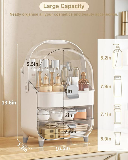 Anylady Makeup Organizer Countertop, Skincare Holder Bathroom Counter Organizer, Storage Box Cosmetic Display Cases, Teen Girl Gifts Make up Organizers for Vanity, Dresser