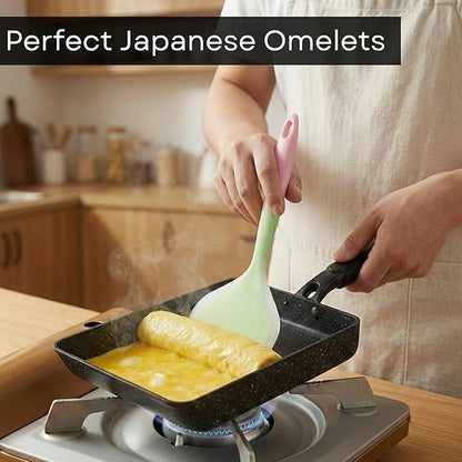 Tamagoyaki Pan - Japanese Omelette Pan Nonstick PFOA-Free - Japanese Egg Pan - Omelet Pan - Square Frying Pan Rolled Omelette Egg Roll - Tamago Skillet 7x6 All Stovetops