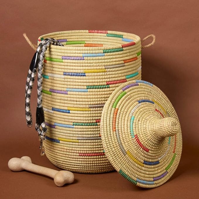 Basket, Laundry Hamper, Toy Storage, Blanket Basket, With Lid, Wicker, Woven, Bedroom, Living Room, Nursery, Decorative, Medium, Beige Colors