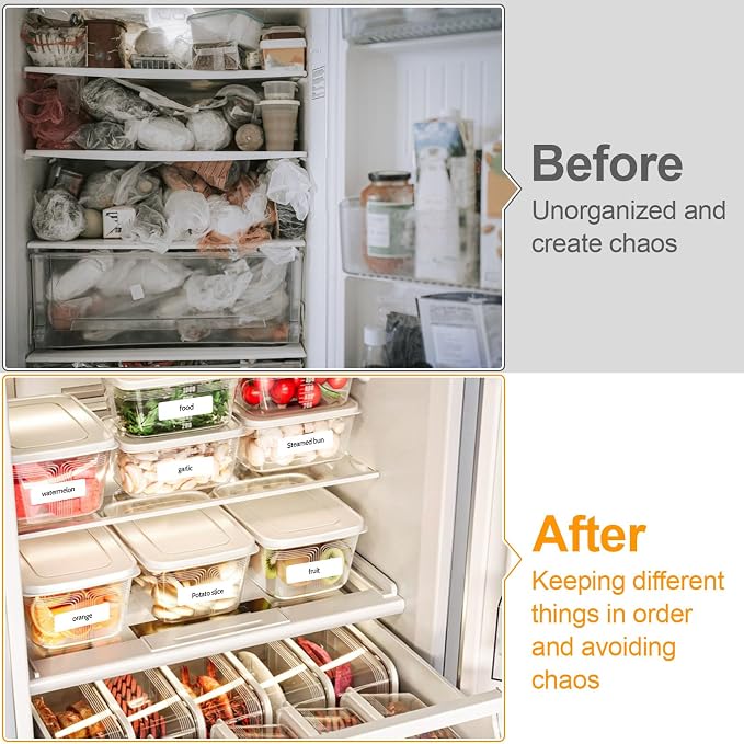 Joyberg 1120 PCS Removable Freezer Labels for Organizing, 1”x3” Frozen Food Labels Stickers, Tear-Resistant No Residue Blank Sticker Labels to Write On, Removable Labels for Food Containers