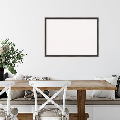 Amanti Art White Cork Board for Wall, 21x29 Vision Board with Brown Wood Frame, Medium Corkboard Office Decor for Home Organization, Casual Corkboard Pinboard to display items for home organization