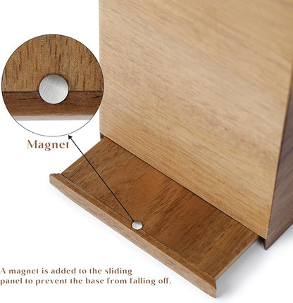 YANGQIHOME Acacia Hand Towel Box Cover Compatible with Kleenex Disposable Paper Hand Towels, Wall Mounted Paper Towel Holders, Hand Towel Holder for Bathroom, Car, Tabletop