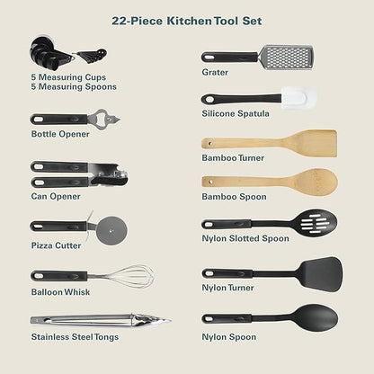 Gibson Home 74 Piece Kitchen in a Box Pots and Pans Cookware, Plates and Bowls Dinnerware, Cutlery Knife Block, Flatware Utensils, Tools & Gadgets, Storage, Glasses Set