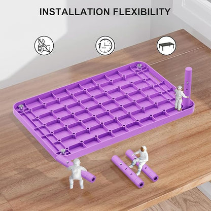 WALI Computer Monitor Stand for Desk, Adjustable Laptop Riser, Desk Monitor Stand Underneath Storage for Office, Home, School Supplies (PTT001-V), 1 Pack, Violet