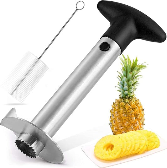 Showvigor Pineapple Corer and Slicer Tool, Stainless Steel Pineapple Core Remover Tool for Home Kitchen with Sharp Blade for Diced Fruit Rings Christmas Gift