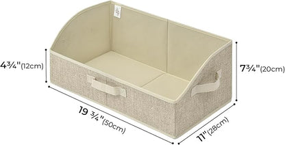 GRANNY SAYS Storage Baskets for Shelves, Closet Organizer Bin and Clothes Storage Bins, Trapezoid Storage Bins, Clothing Bins for Changing Table Wire Shelves, Honey Beige, 3-Pack