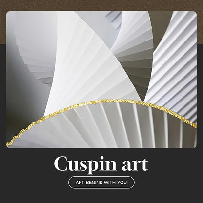 Framed Black and White Abstract Wall Art, Modern Canvas Prints Paintings for Walls, Contemporary Minimalist Gray Gold Fold Geometric Pictures for Living Room Dining Bedroom Hallway Wall Decor 24x36 In