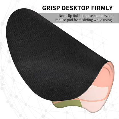 EooCoo Ergonomic Mouse Pad with Wrist Support, Mousepad with Memory Foam Wrist Rest and Non-Slip Base for Computer, Cafe, Home & Office, 9.64 x 8.26 in Office Desk Accessories