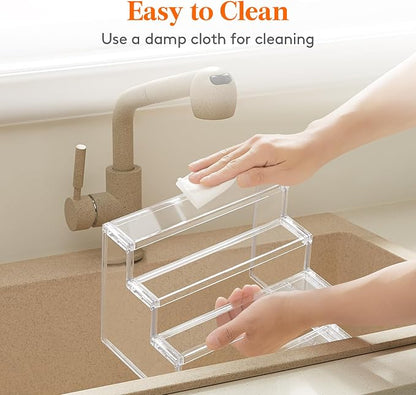 Lifewit Perfume Organizer, Bedroom Decor, Cologne Cupcake Stand, Tool-Free Assembly, Makeup Display Shelf for Vanity Bathroom Counter Storage, Clear, 30 cm/12", 1 Pcs
