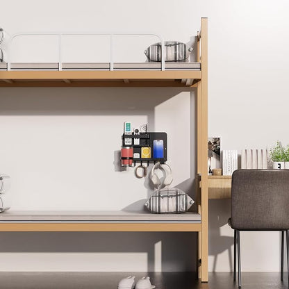 Versatile Bedside Wall Organizer, Floating Bedside Shelves, Wall Mount Essential Accessories for Room Decor, Dorm, Makeup Organizer, Remote Control Holder，Night Stand