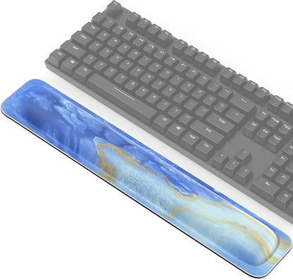 TECKNET Wrist Rest for Computer Keyboard, Thicken Memory Foam Wrist Support Pad for Keyboard, Ergonomic Palm Rest for Pain Relief, Anti-Slip Rubber Base, 17x3.3 in, 1 inch (25mm)