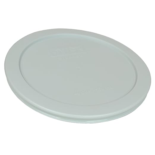 Pyrex 7201-PC Round 4 Cup Storage Lid for Glass Bowls (4, Muddy Aqua)