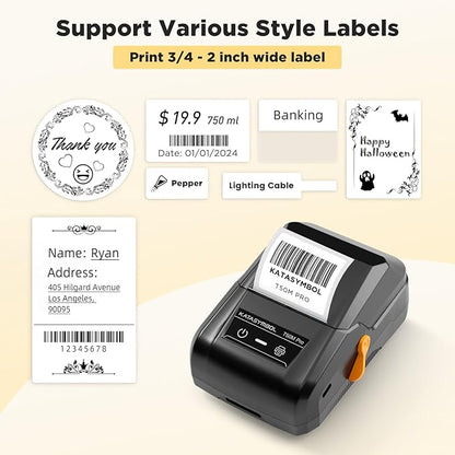 SUPVAN T50M Pro Bluetooth Label Maker Machine with 4 Tapes, Wide Waterproof Label, Versatile App with 30+ Fonts and 660+ Icons, Inkless Labeler for Home, Kitchen, School, Office Organization, Set 3