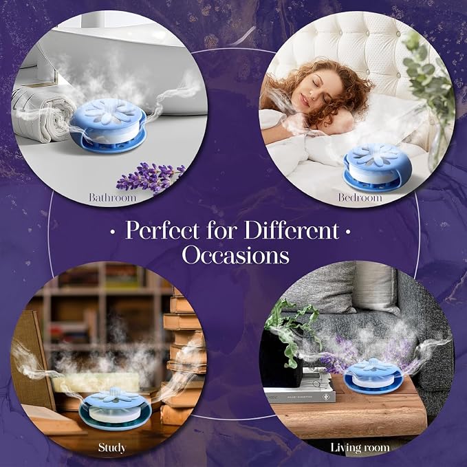 Shower Steamers Tray Blue- Upgrade Shower Steamer Holder Dish with Big Suction Cup, Long Lasting Bath Bombs Shower Accessories, Aromatherapy Diffuser Containers for Bathroom Bedroom Car Yoga Decor