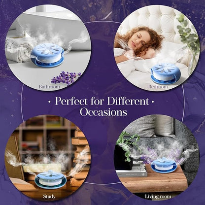 Shower Steamers Tray Blue- Upgrade Shower Steamer Holder Dish with Big Suction Cup, Long Lasting Bath Bombs Shower Accessories, Aromatherapy Diffuser Containers for Bathroom Bedroom Car Yoga Decor