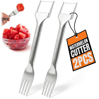 Stainless Steel Watermelon Slicer Cutter Tool – Easy Grip Durable Slicer for Watermelon, Cantaloupe, Papaya, Honeydew & More, Cut Cubes or Slices Fast | Mess-Free Prep for Parties, BBQs, Summer Snacks