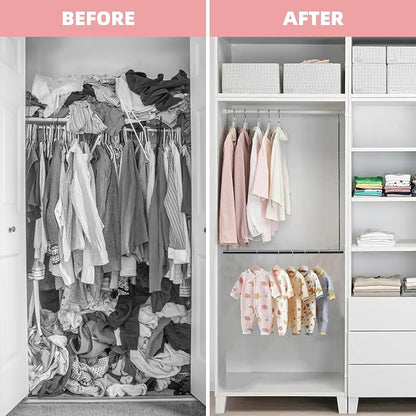 Closet Extender Hanging Rod 46.9in Closet Hanging Rod Heavy Duty Closet Organizer 6 Height Adjustble Closet Rod Extender, Closet Rods for Hanging Clothes, Black