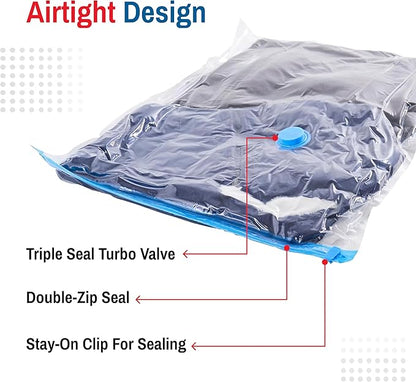15-Pack Variety Vacuum Storage Bags for Comforters, Blankets & Clothes – Vacuum Sealed Compression Bags with Hand Pump – Space Saver Storage Bags for Bedding,Travel & Organization (3S, 4M, 4L & 4XL)