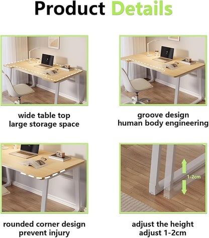 Small Computer Desk Gaming Desk 31.5 inch Modern Simple Style White Writing Study Table for Home Office Bedroom Living Room Easy Assembly