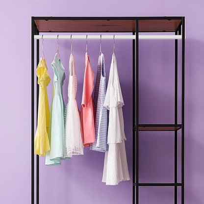 2 Pack Wire Shelving Garment Hanger Bar Wire Shelving Accessories Industrial Closet Clothes Rods for Home Retail Store(White,36 Inch)
