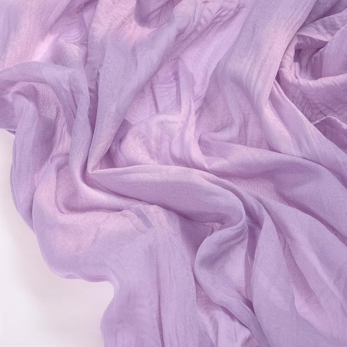 Socomi 3pcs Lilac Purple Lavender Cheesecloth Table Runner Valentine's Day Boho Rustic Gauze 120 inch 10FT Cheese Cloth Runner for Wedding Party Baby Shower Birthday Home Decor Holiday Decorations