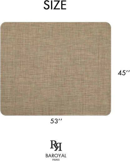 BARoyal Office Chair Mat for Hardwood Floor Under Desk Computer Rolling Chair Mat for Wood/Tile Floor Non-Slip Heavy Duty Desk Rug PVC Plastic Hard Floor Protector 45" x 53"(Linen)