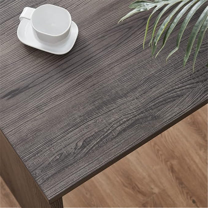 HSH L Shaped Computer Desk with Drawers, 360 Rotating L Shape Desk with Storage Cabinet Shelves, Industrial Home Office Desk for Executive Writing Study Work, Dark Wood Table Swivel Desk, Gray 55 Inch