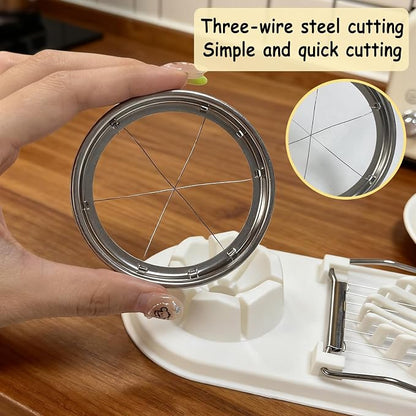 Egg Slicer Cutter for Hard Boiled Eggs,Stainless Steel Egg Slicer for Strawberry,Butter,Kiwi