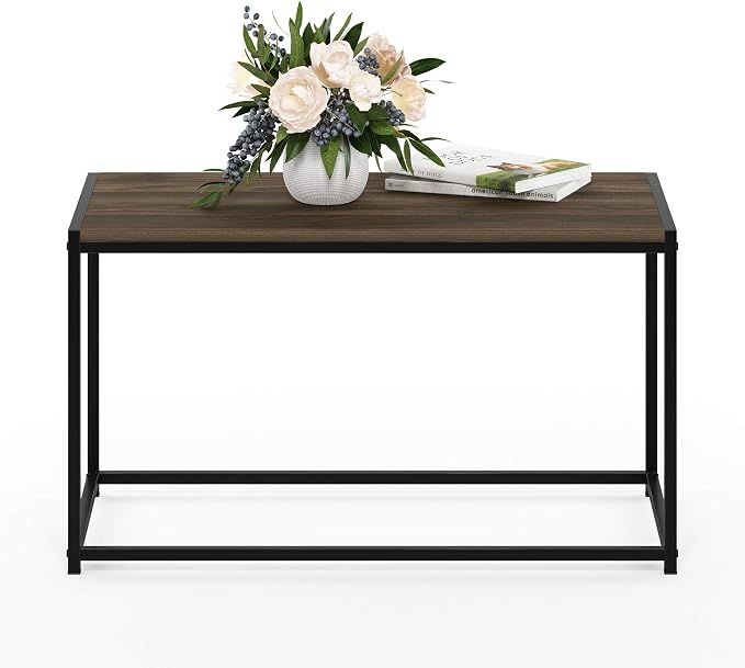 FURINNO Camnus Modern Living Coffee Table, Columbia Walnut