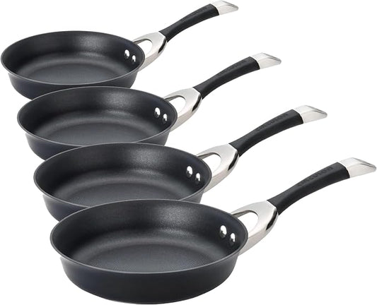 Circulon Symmetry Hard Anodized Nonstick Induction Frying Pan, 8.5-Inch Fry Pan, Black (Pack of 4)