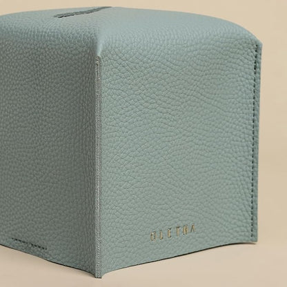 OLETHA Square Tissue Box Cover - Aesthetic Desk Decor for Room, Home & Office - Tissues Cube Boxes Holder - Sky Blue, Set of 2