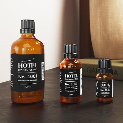 AirScent Hotel Diffuser Oil No. 1001 - Patchouli Clove Amber - Hotel Scent Dupe - Premium Fragrance Oil for Ultrasonic and Waterless Diffusers - 30 mL, 1 fl oz Glass Droper Bottle