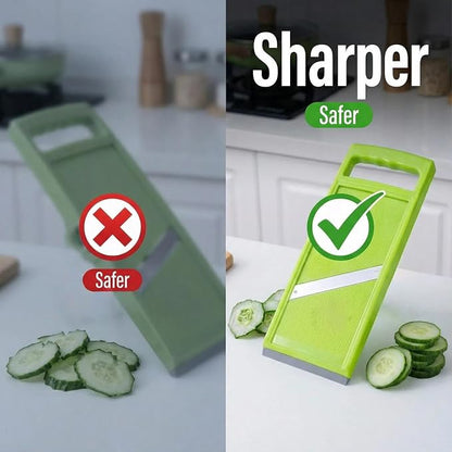 Handheld vegetable Slicer Potato Slicer: Suitable for Potatoes, Carrots, Zucchini, Cucumbers, Onions, Eggplants, Suitable for Making Potato Chips and Using Vegetable French (Green)