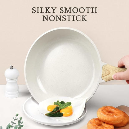 GiPP Ceramic Nonstick Frying Pan - 12 Inch Healthy Non-Toxic Non Stick Skillet Omelette Pans, Induction Compatible Chef Pan, PFAS & PFOA-Free, Dishwasher Safe, Stay Cool Handles
