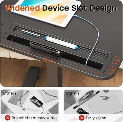 Small Mobile Standing Desk with Drawer, 23.6"x19.7" Rolling Laptop Cart on Wheels, Height Adjustable Sit Stand Computer Workstation with Storage for Compact Space, Black