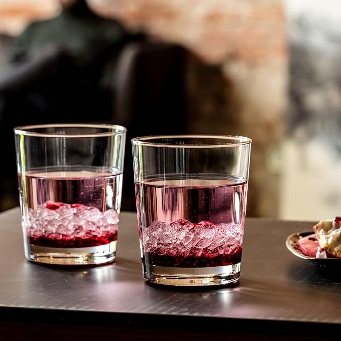 Krosno Drink Water Juice Drinking Glasses, Set of 6, 8.5 oz, Pure Collection, Ideal for Everyday Use, Drinking Glasses, Dishwasher Safe, Made in Europe