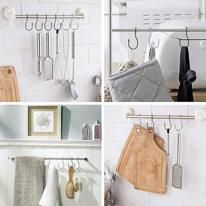 Unique Twist Design Bag Hanger Purse Hooks - 5 Inch Large Size Closet Rod Hooks for Hanging Bags, Purses, Handbags, Belts, Scarves, Hats, Clothes, Pans and Pots (12 Pack)