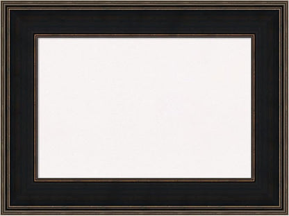 Amanti Art White Cork Board for Wall, 24x32 Vision Board with Brown Wood Frame, Medium Corkboard Office Decor for Home Organization, Casual Corkboard Pinboard to Display Items for Home Organization