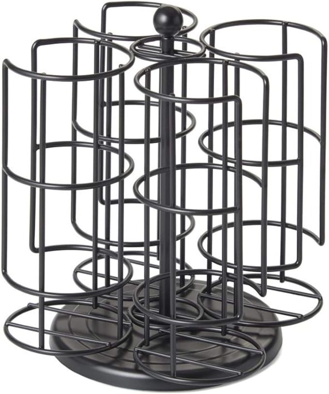Nifty Solutions Compatible with Bartesian Cocktail Holds up to 24 Capsule Pods, Spins 360-Degrees, Medium (Pack of 1), Black, (5620)