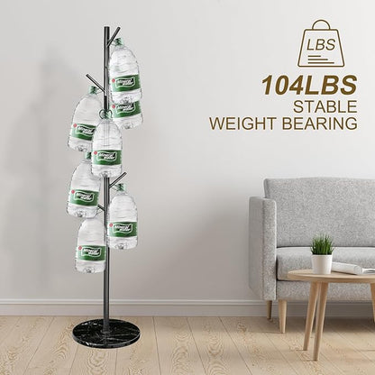ZOZOE Metal Coat Rack Freestanding, Modern Heavy Duty Coat Racks with Natural Marble Base, Stable Coat Tree Stand, Hall Tree Hanger Coat Stand with for Bags, Hats, Entryway, Office