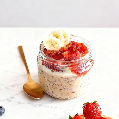 Overnight Oats Containers with Lids, 10oz Wide Mouth Mason Jars with Lids, 9 Pack Glass Jars with Airtight lid for Chia Pudding Yogurt Salad, Meal Prer Oatmeal Jars, Gray