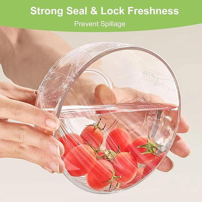 Plastic Food Wrap Single pack Kitchen Cling Wrap BPA-Free Clear Cling Film for Home and Commercial Use Food Service 30cm×150Meters