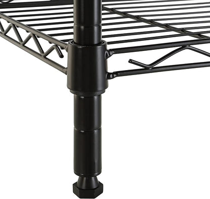Amazon Basics 5-Shelf Tower Adjustable Storage Shelving Unit for Garage, Rust-Resistant Steel, 150 lbs Per Shelf, 16"W x 16"D x 54"H, Black