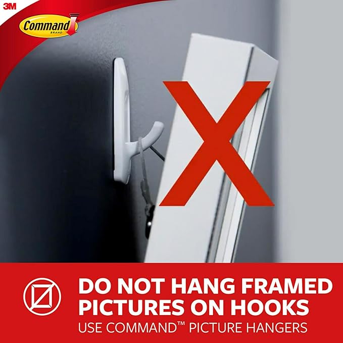Command Medium Brushed Nickel Wall Hook, 2 Coat Hooks and 4 Strips, Damage-Free Hanging with Adhesive, No Tools Great for Hanging Home Decor, Holds up to 3 lb